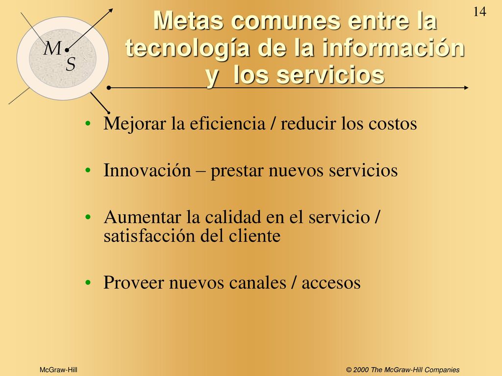 Metas comunes entre la tecnología de la información y los servicios