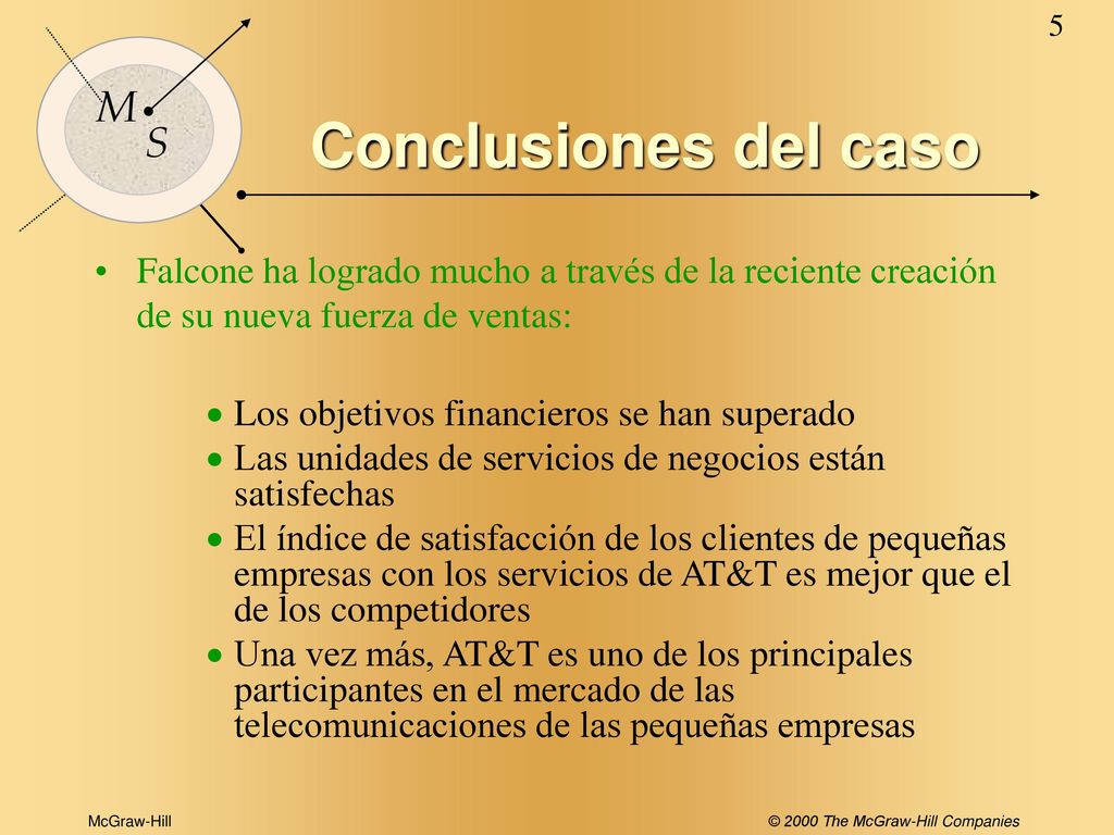 Conclusiones del caso Falcone ha logrado mucho a través de la reciente creación de su nueva fuerza de ventas: