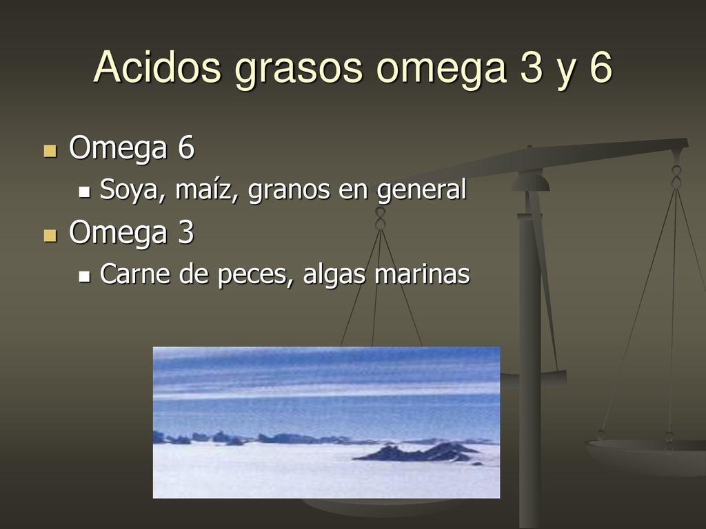 Acidos grasos omega 3 y 6 Omega 6 Omega 3