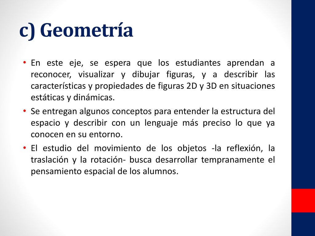 c) Geometría