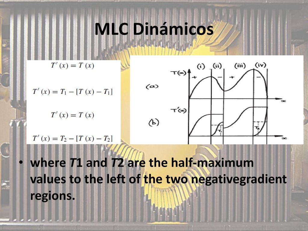 MLC Dinámicos where T1 and T2 are the half-maximum values to the left of the two negativegradient regions.