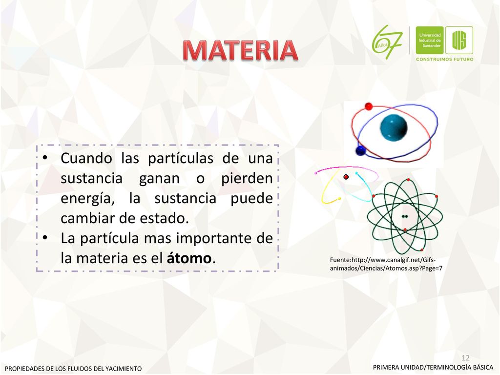 MATERIA Cuando las partículas de una sustancia ganan o pierden energía, la sustancia puede cambiar de estado.