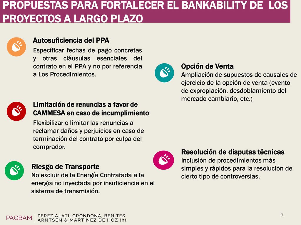 PROPUESTAS PARA FORTALECER EL BANKABILITY DE LOS PROYECTOS A LARGO PLAZO