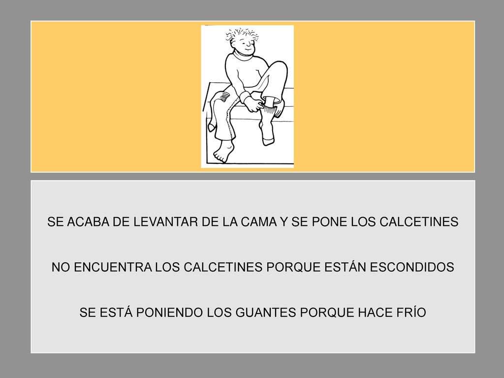 SE ACABA DE LEVANTAR DE LA CAMA Y SE PONE LOS CALCETINES