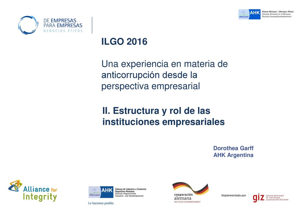 Una experiencia en materia de anticorrupción desde la
