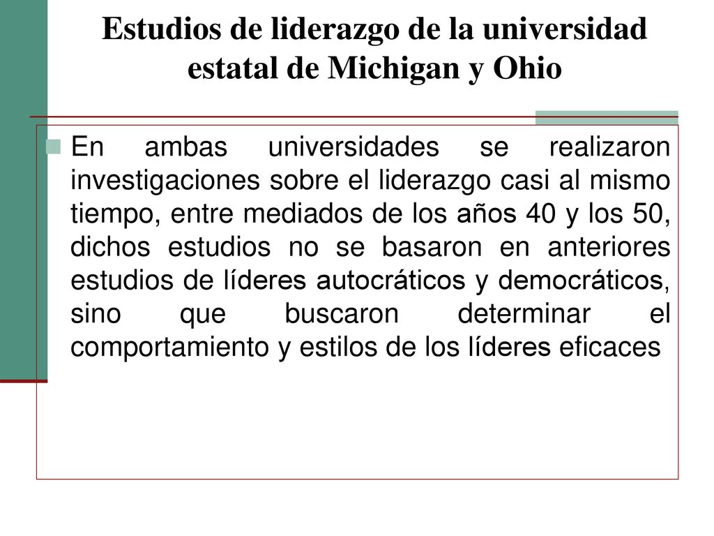 Estudios de liderazgo de la universidad estatal de Michigan y Ohio