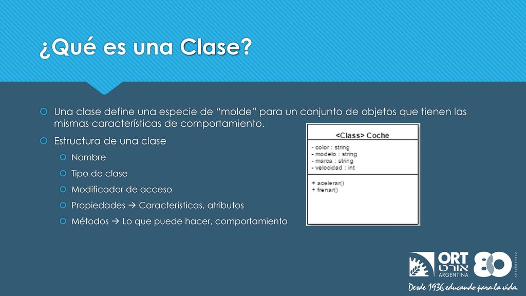 ¿Qué es una Clase Una clase define una especie de molde para un conjunto de objetos que tienen las mismas características de comportamiento.