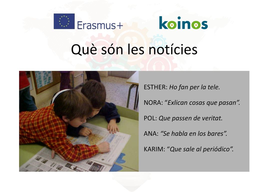 Què són les notícies ESTHER: Ho fan per la tele.
