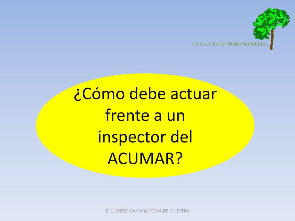 ¿Cómo debe actuar frente a un inspector del ACUMAR