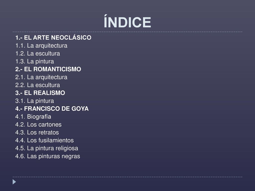 ÍNDICE 1.- EL ARTE NEOCLÁSICO 1.1. La arquitectura 1.2. La escultura