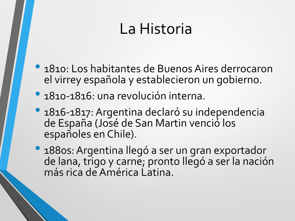 La Historia 1810: Los habitantes de Buenos Aires derrocaron el virrey española y establecieron un gobierno.