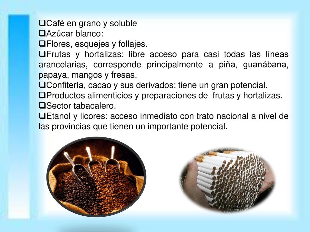 Café en grano y soluble Azúcar blanco: Flores, esquejes y follajes.