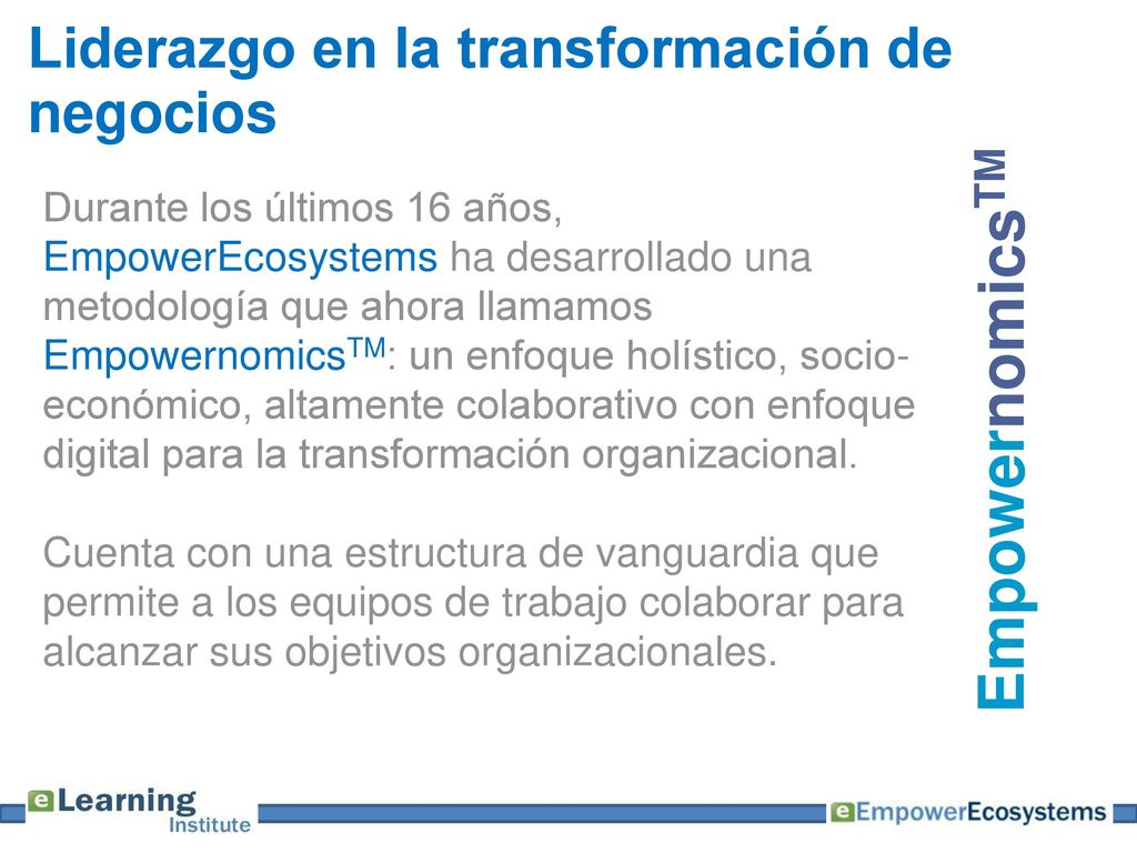 EmpowernomicsTM Liderazgo en la transformación de negocios