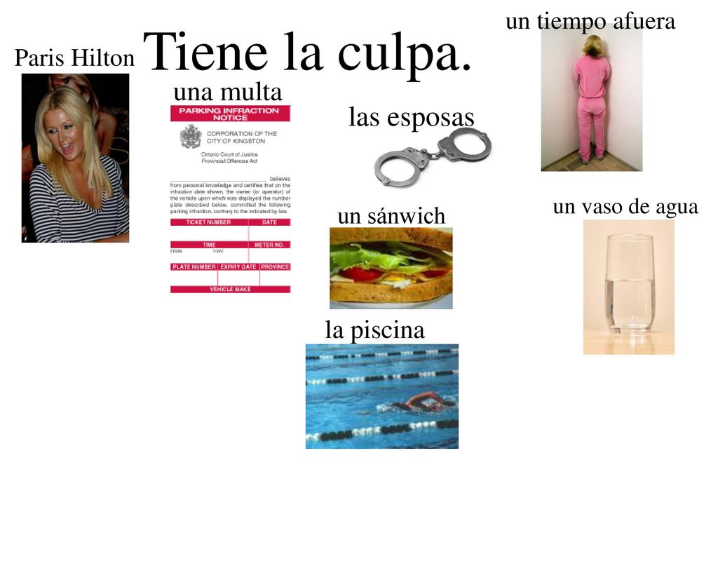 Tiene la culpa. las esposas una multa la piscina un tiempo afuera