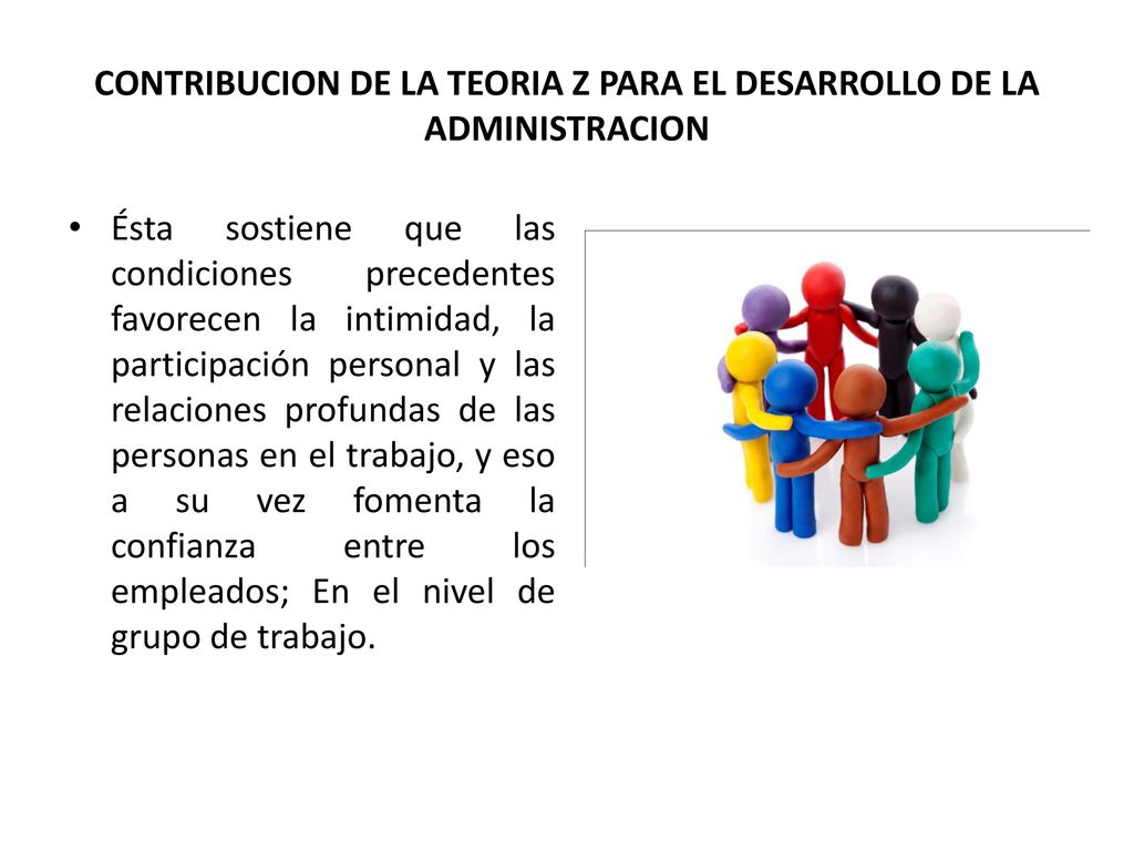 CONTRIBUCION DE LA TEORIA Z PARA EL DESARROLLO DE LA ADMINISTRACION
