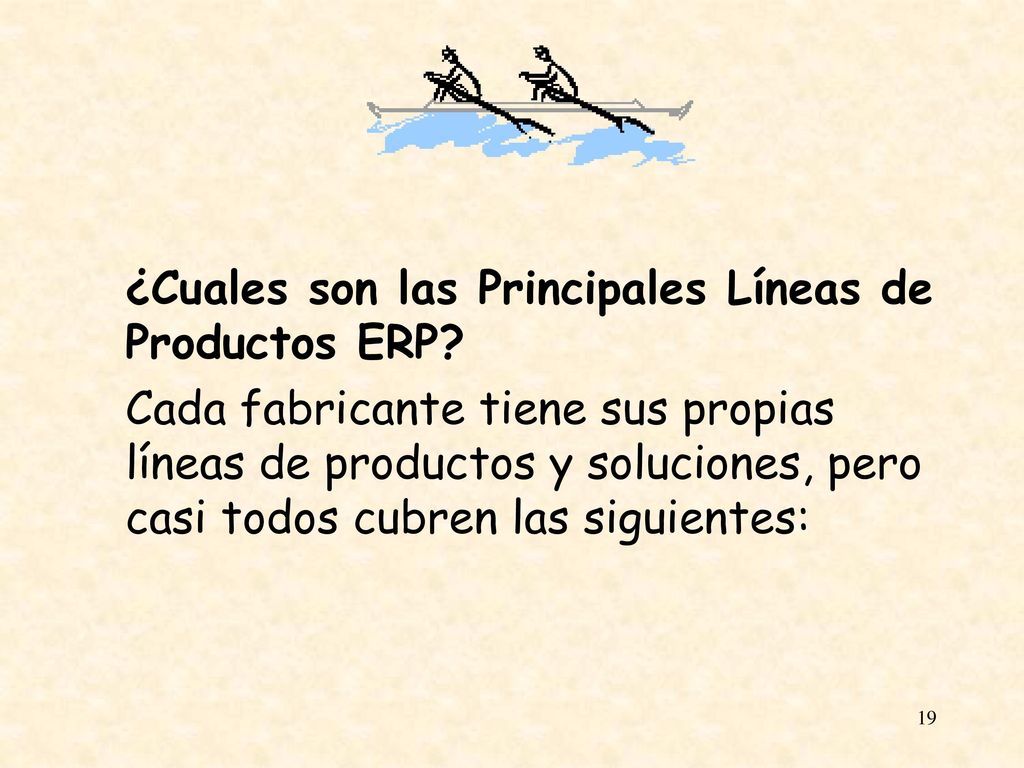 ¿Cuales son las Principales Líneas de Productos ERP