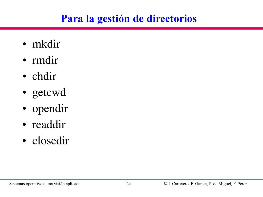 mkdir y rmdir mkdir - crea un directorio rmdir - borra un directorio