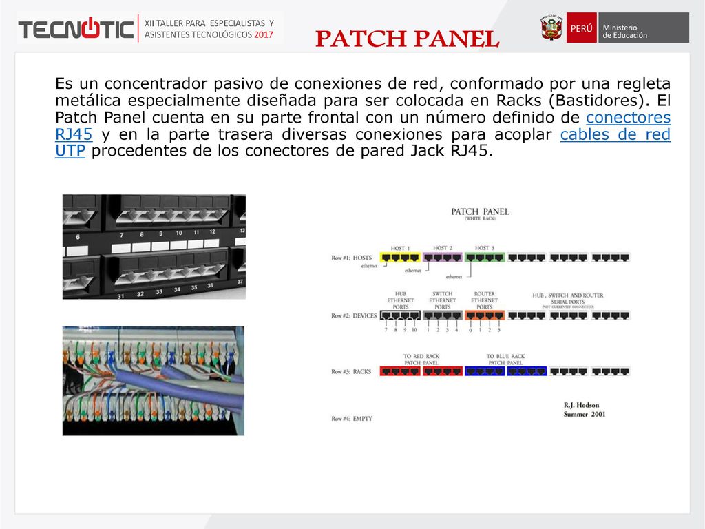 Es un concentrador pasivo de conexiones de red, conformado por una regleta metálica especialmente diseñada para ser colocada en Racks (Bastidores).
