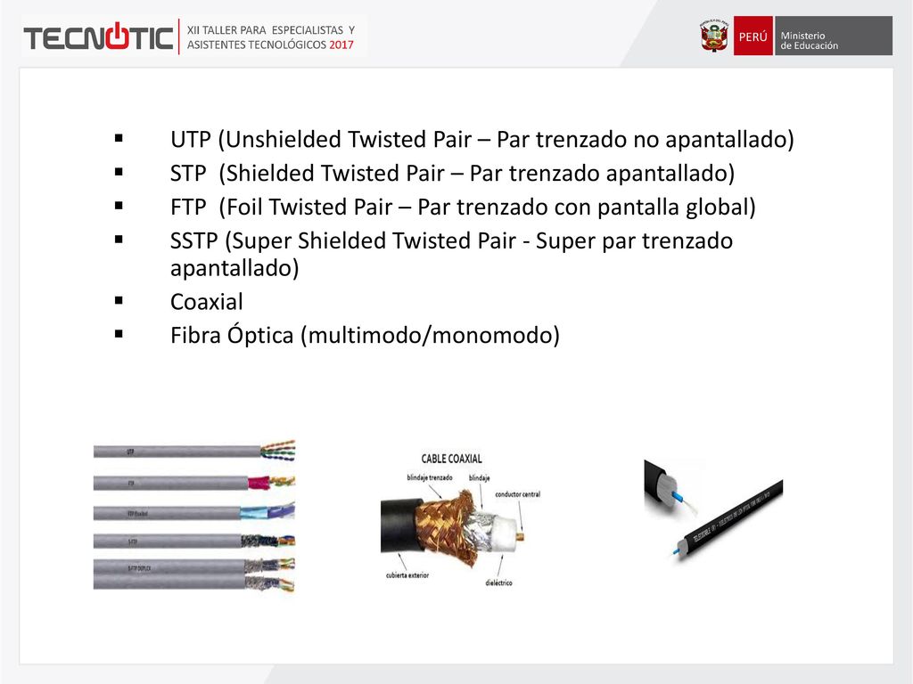 UTP (Unshielded Twisted Pair – Par trenzado no apantallado)
