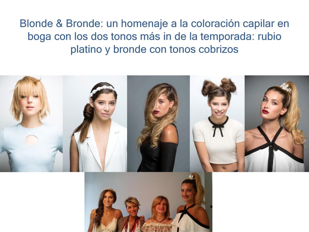 Blonde & Bronde: un homenaje a la coloración capilar en boga con los dos tonos más in de la temporada: rubio platino y bronde con tonos cobrizos