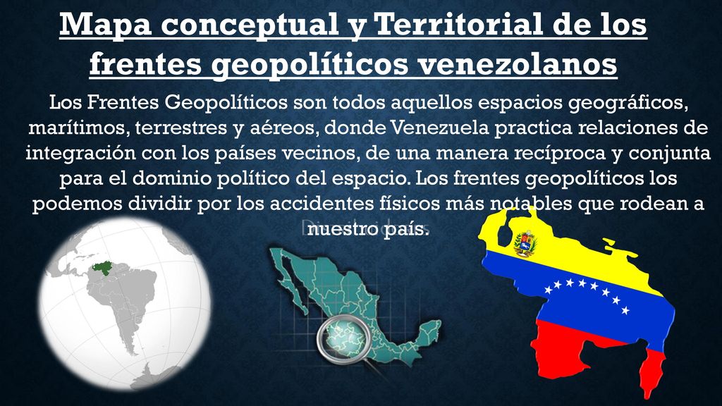 Mapa conceptual y Territorial de los frentes geopolíticos venezolanos