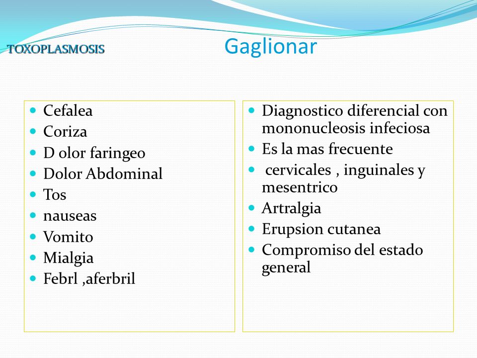 Gaglionar Cefalea Coriza D olor faringeo Dolor Abdominal Tos nauseas