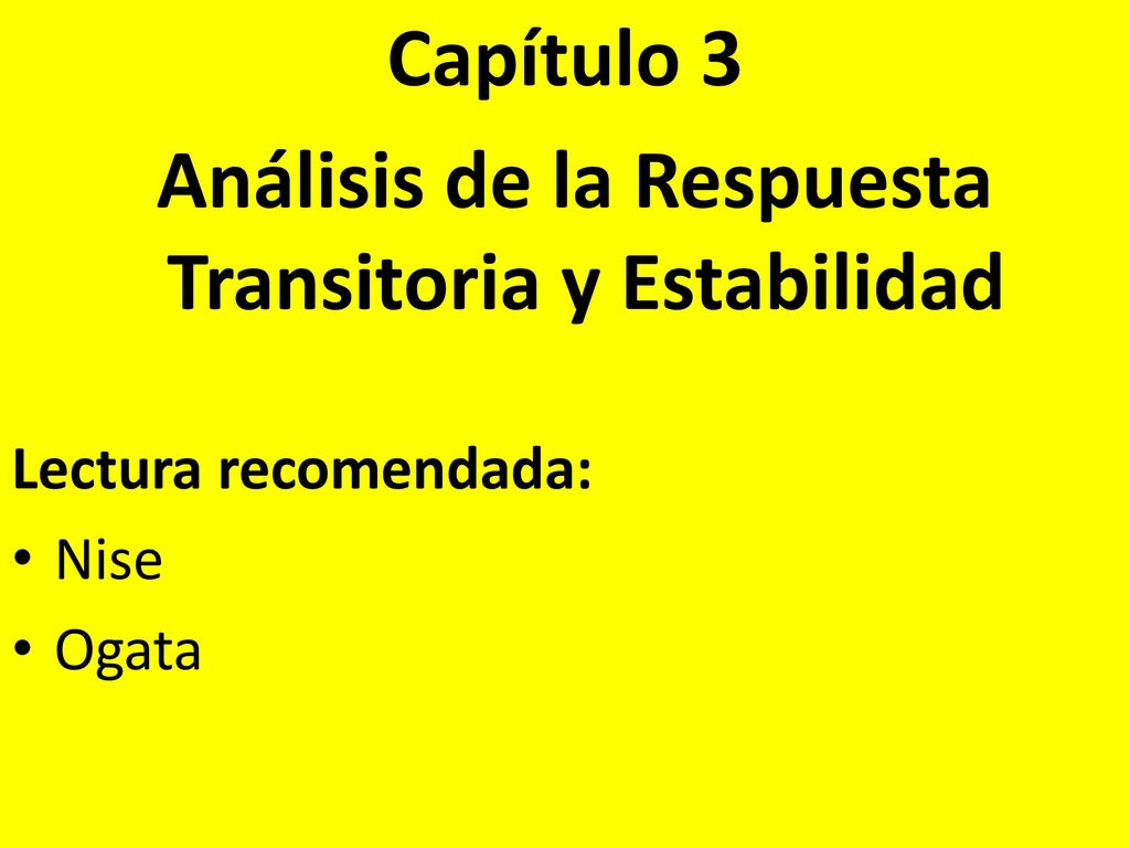 Capítulo 3 Análisis de la Respuesta Transitoria y Estabilidad