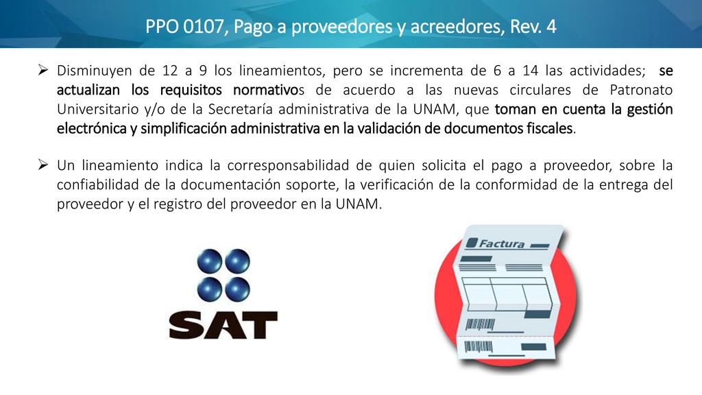 PPO 0107, Pago a proveedores y acreedores, Rev. 4