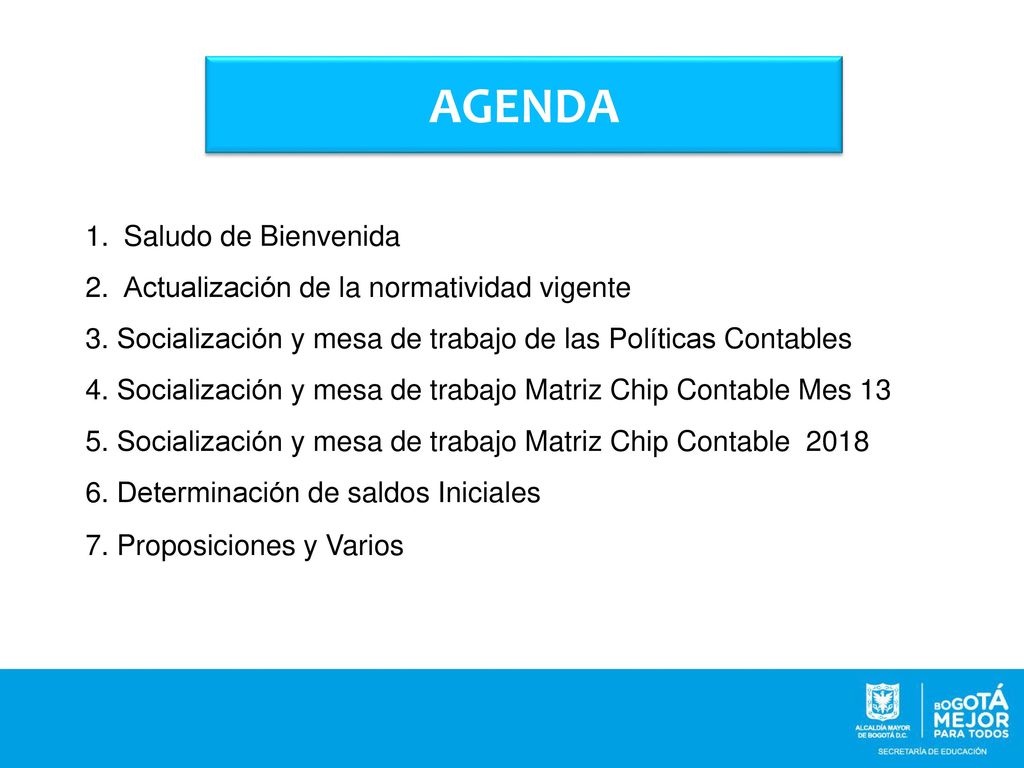 AGENDA Saludo de Bienvenida Actualización de la normatividad vigente