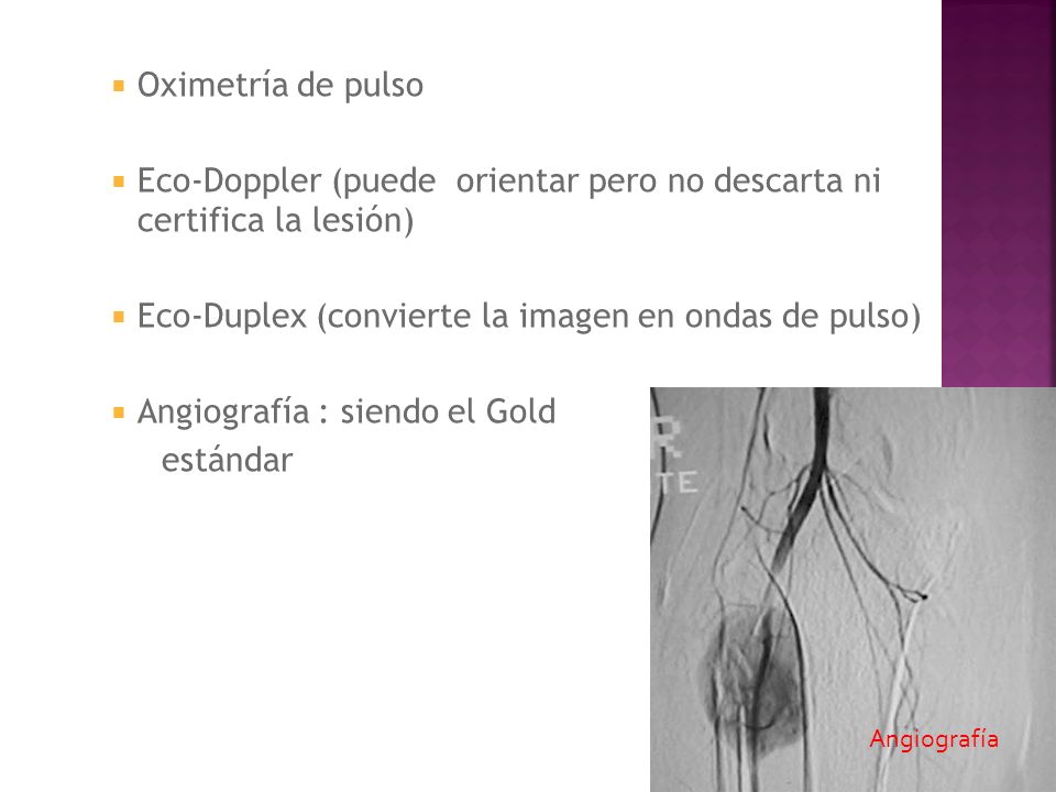 Eco-Doppler (puede orientar pero no descarta ni certifica la lesión)