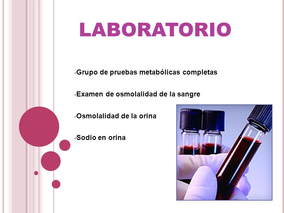 laboratorio Grupo de pruebas metabólicas completas
