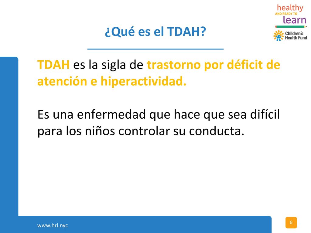 ¿Qué es el TDAH TDAH es la sigla de trastorno por déficit de atención e hiperactividad.