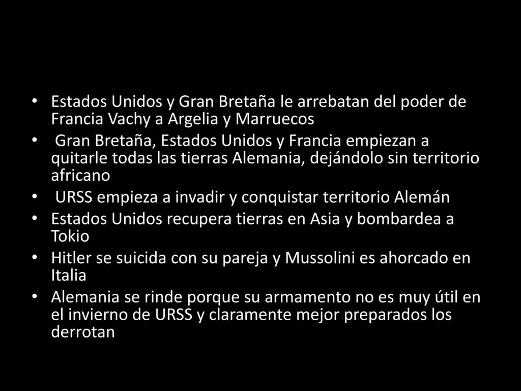 Estados Unidos y Gran Bretaña le arrebatan del poder de Francia Vachy a Argelia y Marruecos