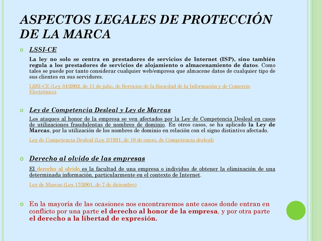 ASPECTOS LEGALES DE PROTECCIÓN DE LA MARCA