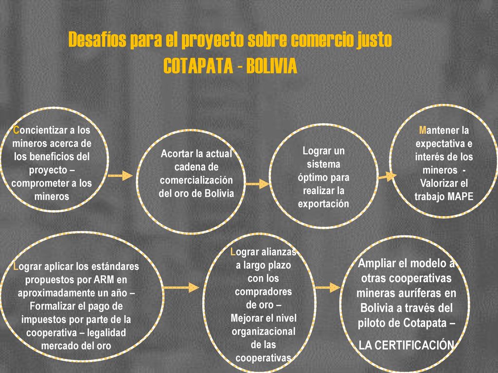 Desafíos para el proyecto sobre comercio justo COTAPATA - BOLIVIA