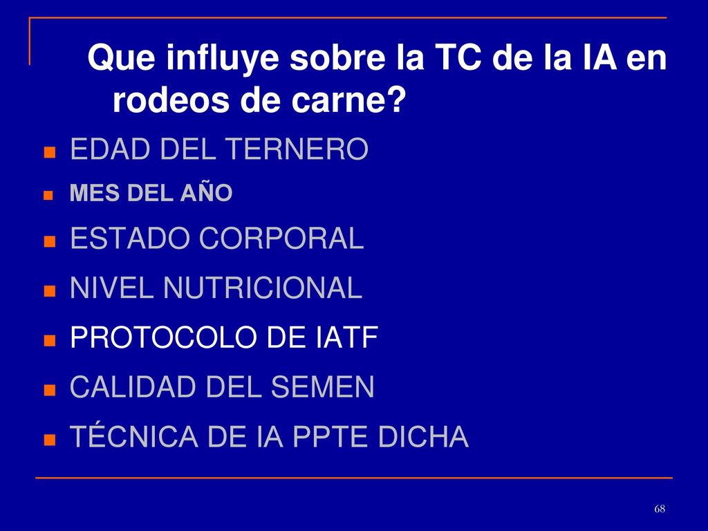TC POR IATF DE ACUERDO A LA CONDICIO CORPORAL