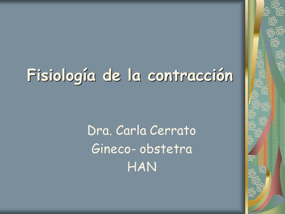 Fisiología de la contracción