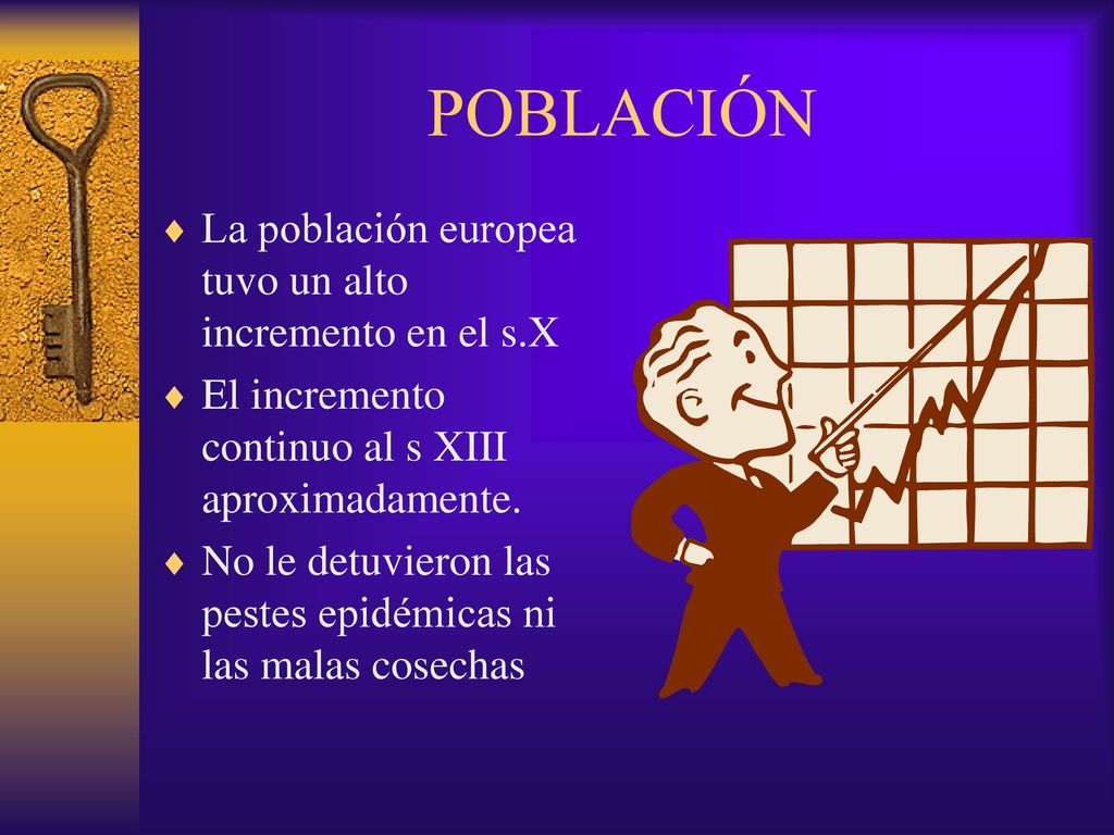 POBLACIÓN La población europea tuvo un alto incremento en el s.X