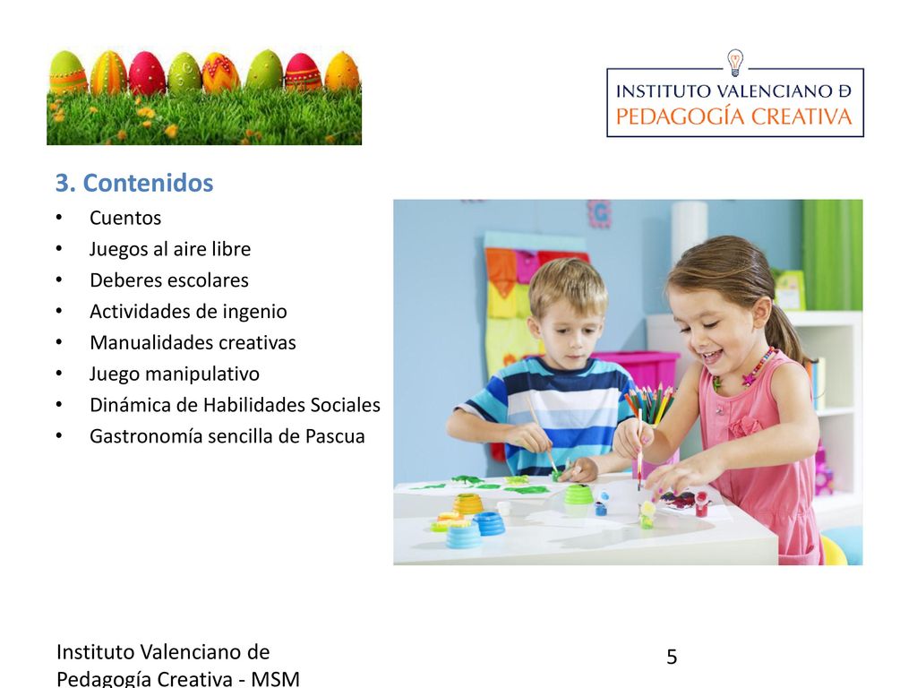 3. Contenidos Instituto Valenciano de Pedagogía Creativa - MSM Cuentos