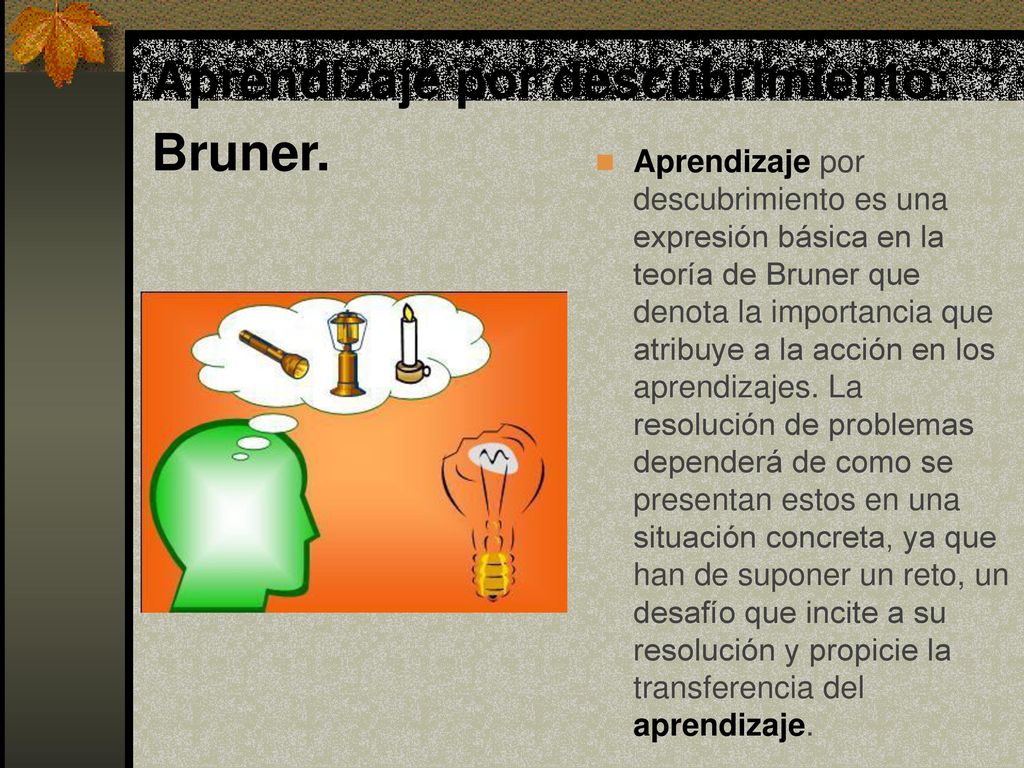 Aprendizaje por descubrimiento: Bruner.