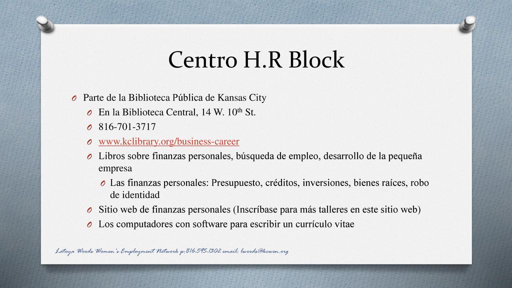 Centro H.R Block Parte de la Biblioteca Pública de Kansas City