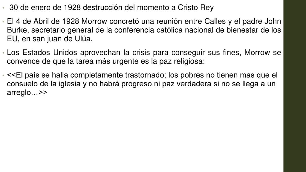 30 de enero de 1928 destrucción del momento a Cristo Rey