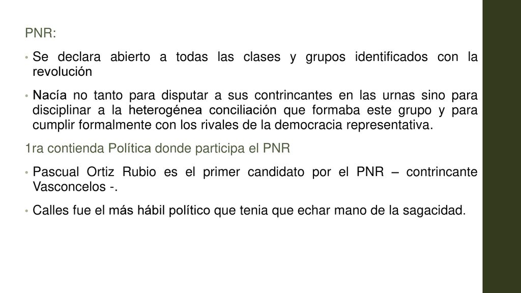 PNR: Se declara abierto a todas las clases y grupos identificados con la revolución.
