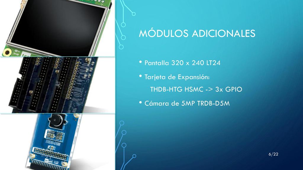 MÓDULOS ADICIONALES Pantalla 320 x 240 LT24 Tarjeta de Expansión: