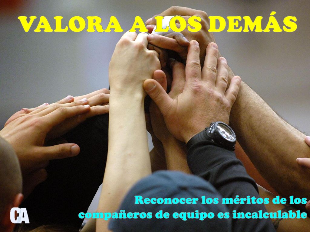 Reconocer los méritos de los compañeros de equipo es incalculable