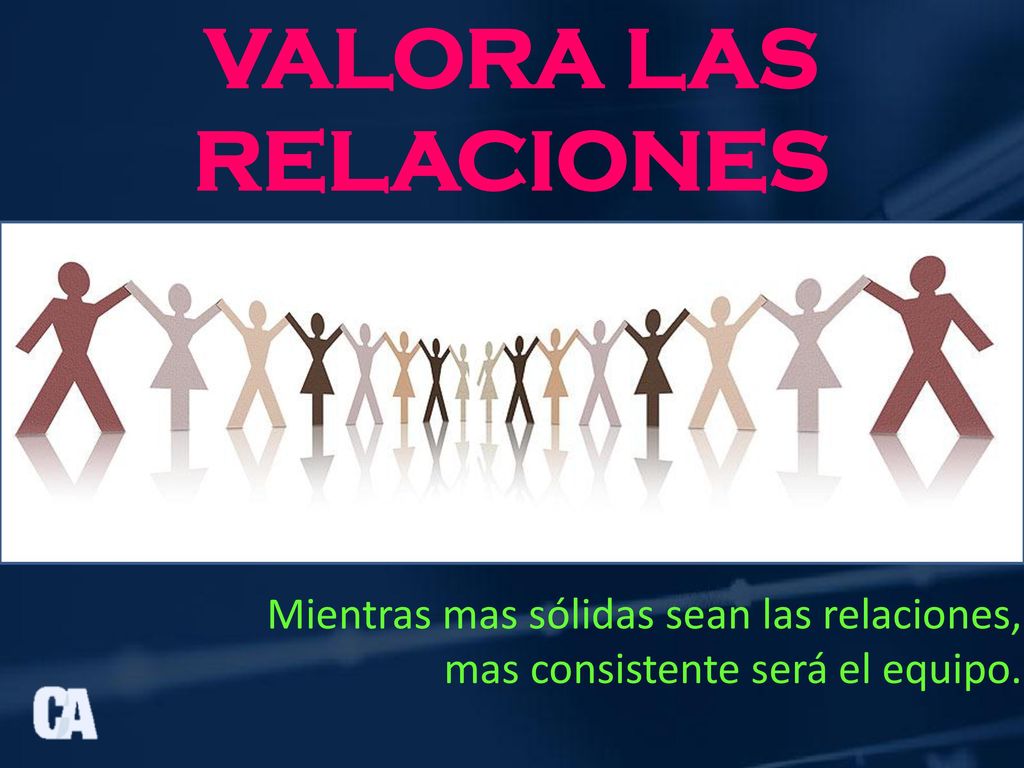 VALORA LAS RELACIONES Si se lleva bien con los demás, la gente le seguirá.