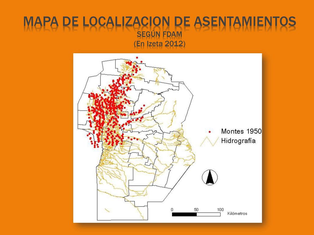 Mapa de localizacion de asentamientos según FDAM (En Izeta 2012)