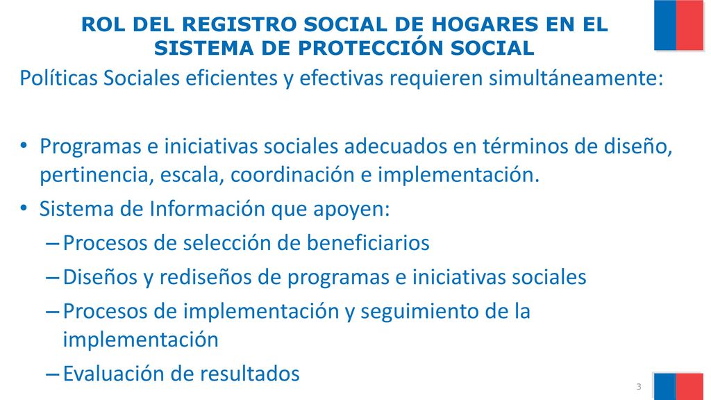 ROL DEL REGISTRO SOCIAL DE HOGARES EN EL SISTEMA DE PROTECCIÓN SOCIAL
