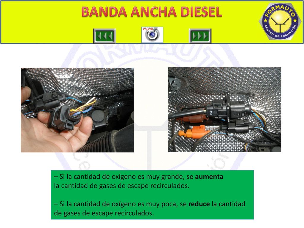BANDA ANCHA DIESEL BANDA ANCHA DIESEL 2. – Si la cantidad de oxígeno es muy grande, se aumenta. la cantidad de gases de escape recirculados.