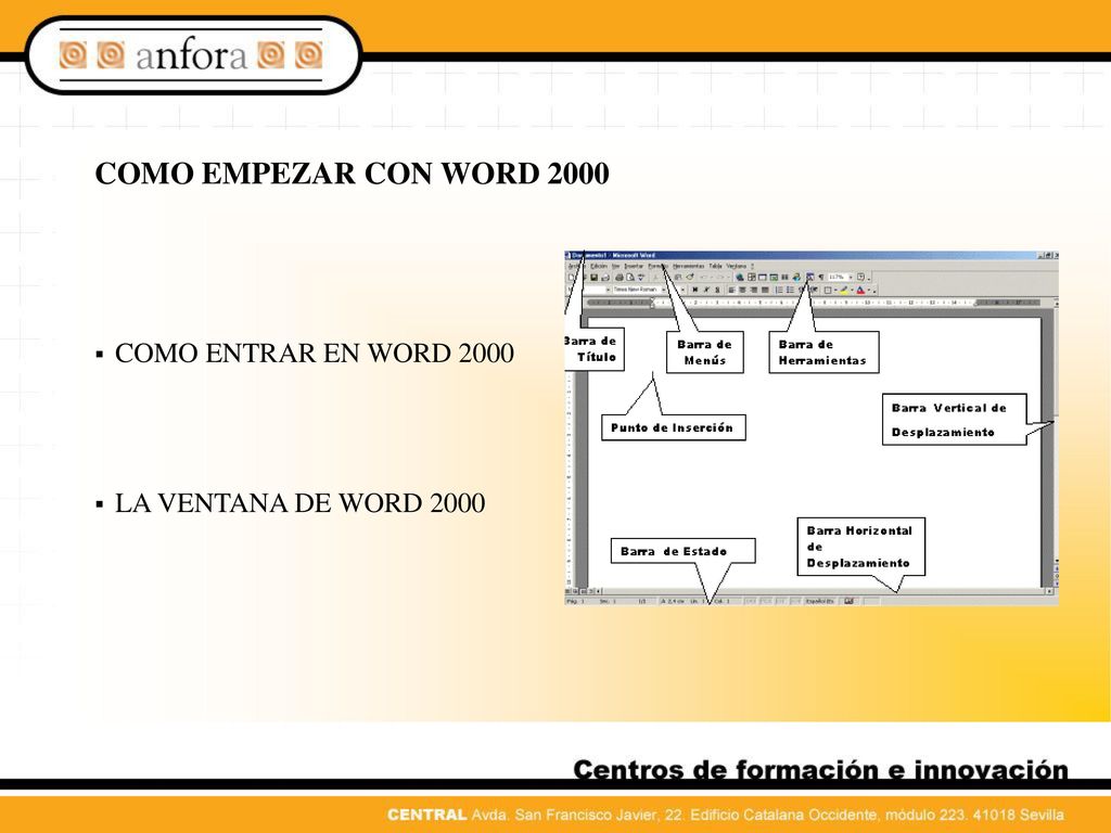 COMO EMPEZAR CON WORD 2000 COMO ENTRAR EN WORD 2000